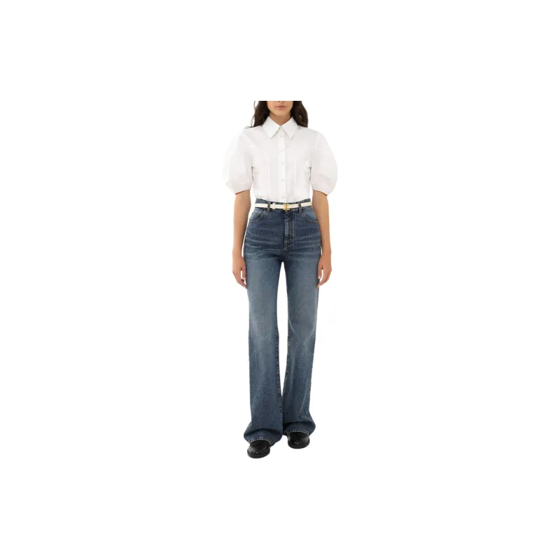 Chloé Embroidered Balloon Sleeved Shirt-1