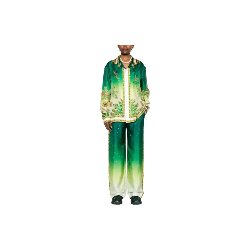 CASABLANCA Joyaux D'Afrique Wide Leg Trousers-1