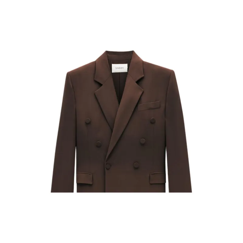 SAINT LAURENT Oversized Double Breasted Jacket-2