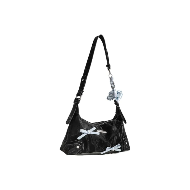 NOMK PU Shoulder Bag, Handbag, Shoulder Bag, Crossbody Bag Women's Silver/Black/White-4