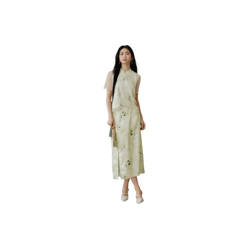 Hopeshow Shirt Women's Green Floral-2