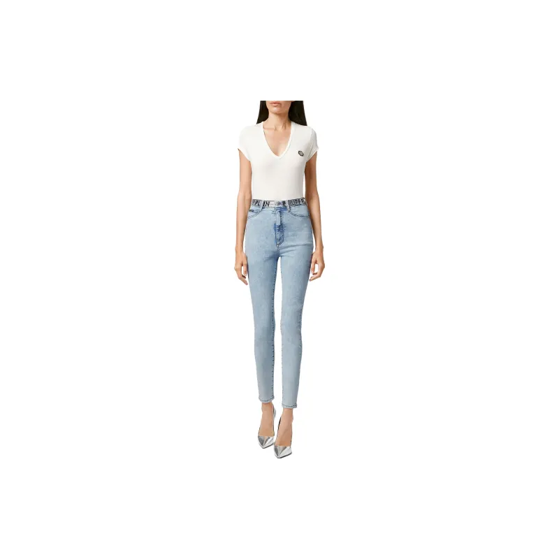 PHILIPP PLEIN High waist Denim Jeggings-1