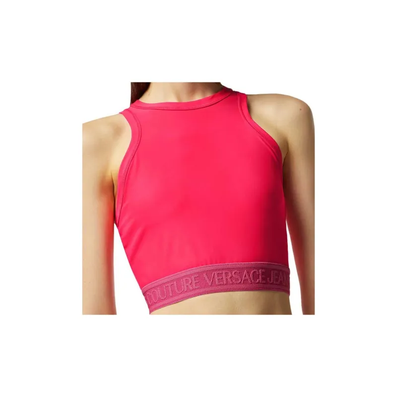 VERSACE JEANS COUTURE SS24 Tank Top Women's Rose Red-1