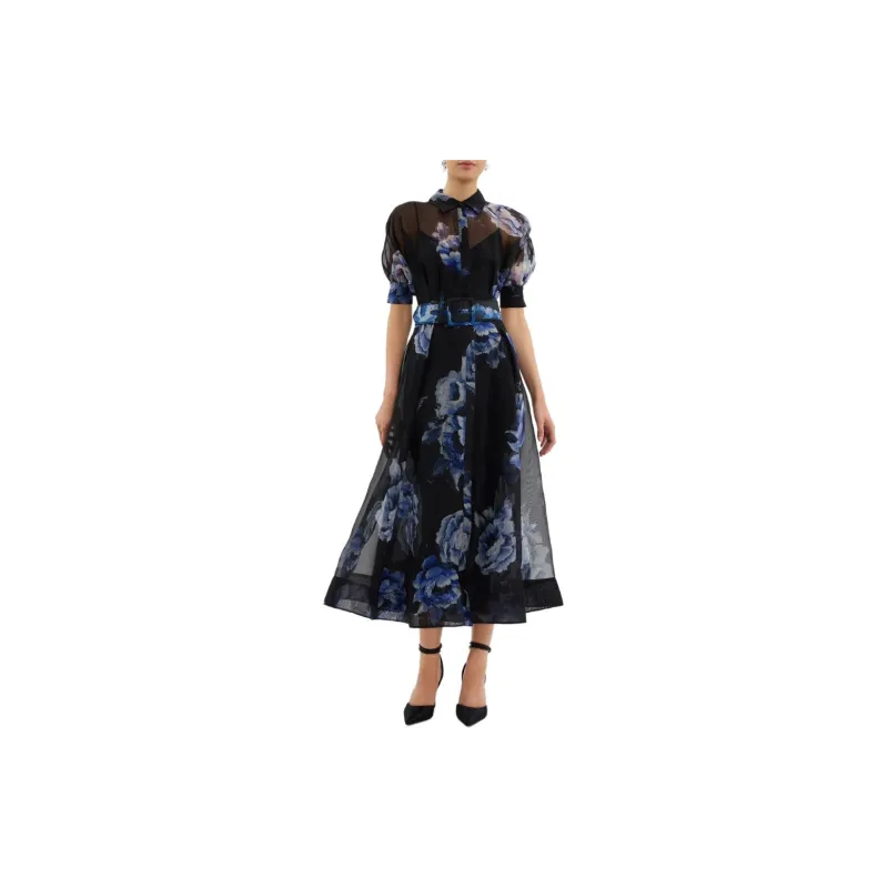 Rebecca Vallance Florentine Floral print Silk chiffon Dress-1