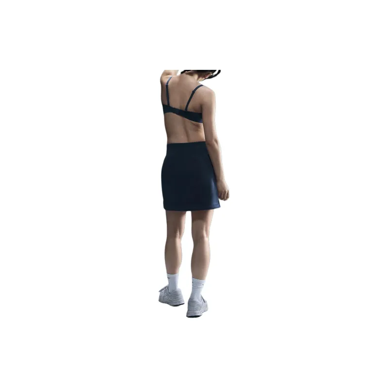 Nike Sportswear Phoenix Fleece Slim Mini Skirt Casual Short Skirts Women's Marine Blue-4