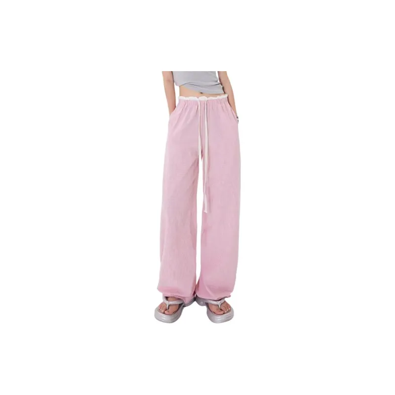 ZNZX Casual Pants Women's Rose Red-5