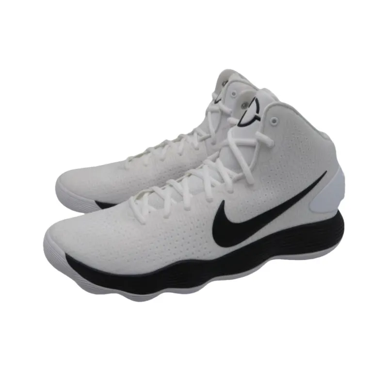 Nike Hyperdunk Slip-Resistant Breathable Mid-Top Basketball Shoes Unisex White Black-1