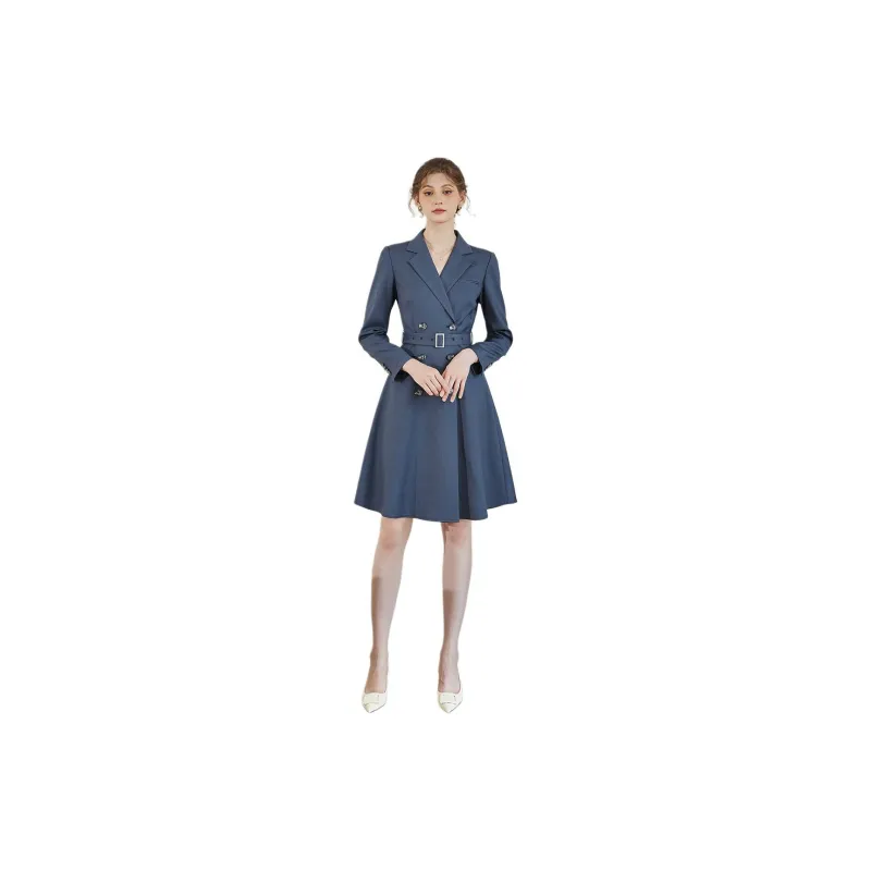 ROEYSHOUSE Long-Sleeved Dresses Women's Dark Gray-3