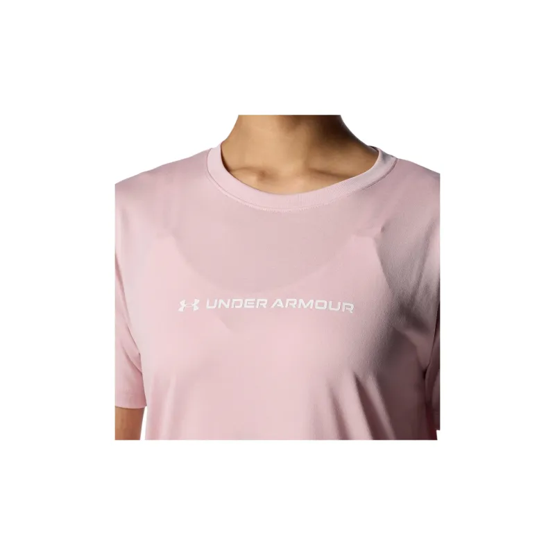 Under Armour Drop Shoulder Sleeve T Shirt Women's Peach-3