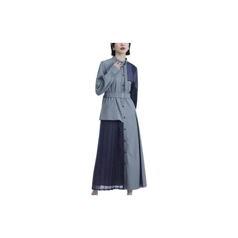 UNITED TOKYO SS24 Long Sleeved Dresses Women's Gray-1
