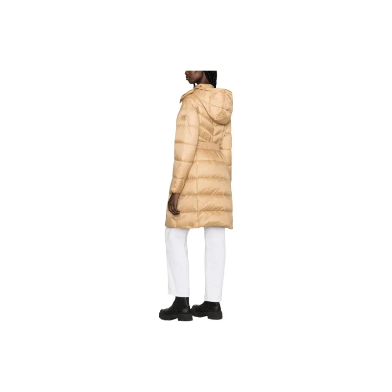 Twinset Hooded Belted Quilted Puffer Coat-2