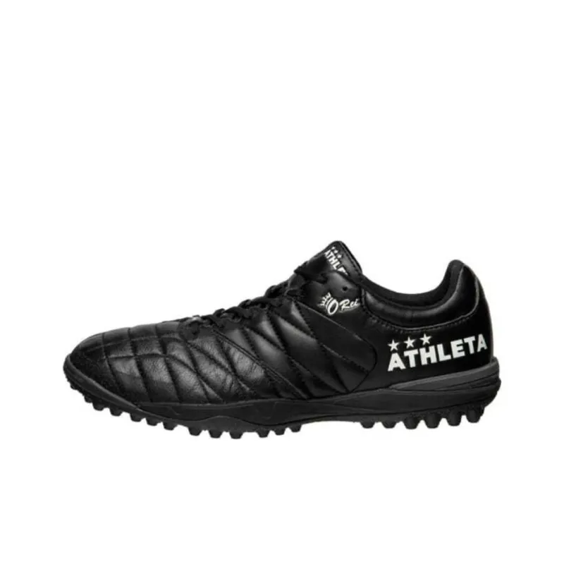 ATHLETA AG Rubber Short Studs Cushioning Breathable Soccer Shoes Men's Black-0