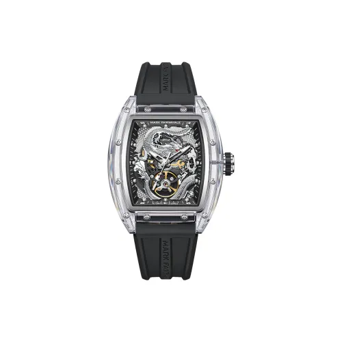 FAIRWHALE Shan Hai Jing Series Automatic Mechanical Movement Rubber Strap Watch Men's Watches Black Dial