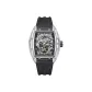 Transparent Case White Dial Vinyl Strap