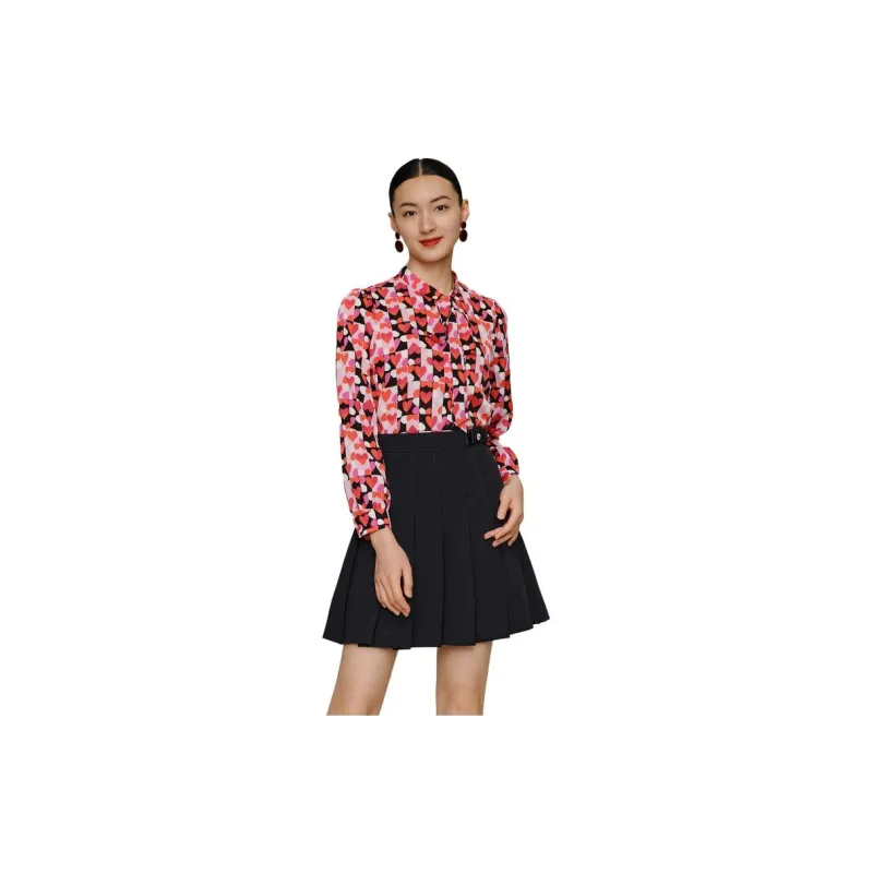 JZ. ANNAKRO Shirt Women's Floral Maroon-1