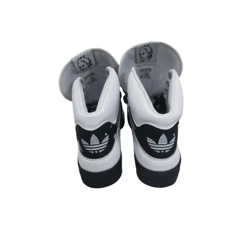 Adidas Originals Metro Attitude Cushioning, Wear Resistant High Top Vintage Basketball Shoes Unisex Black White-3