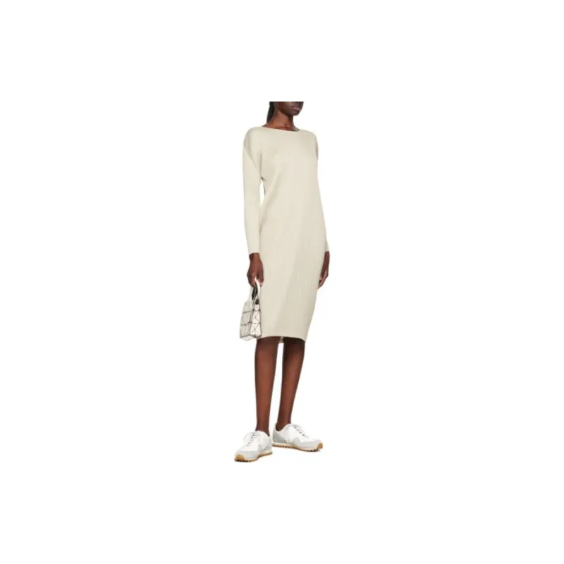 PLEATS PLEASE ISSEY MIYAKE Long-Sleeved Dresses Women's White-4