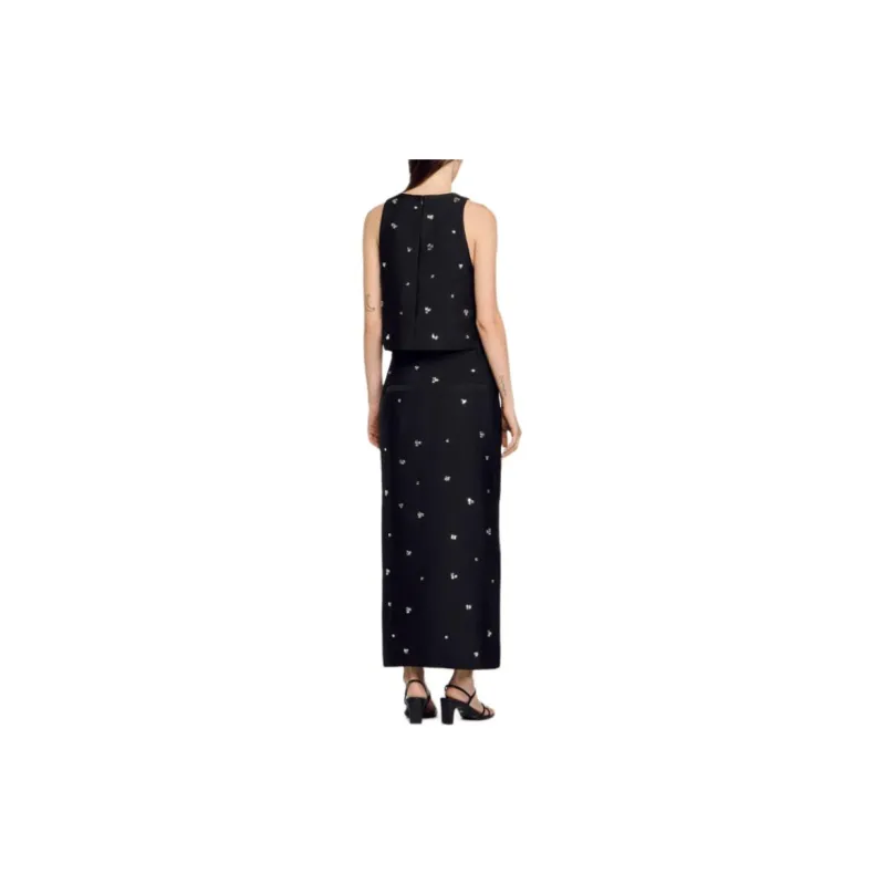 Sandro Rhinestone embellished Tank Top-3