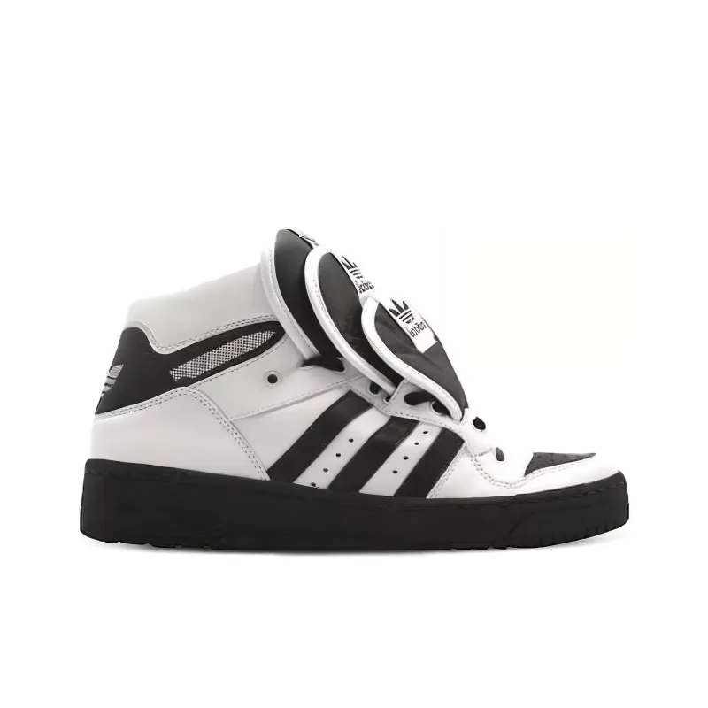 Adidas Originals Metro Attitude Cushioning, Wear Resistant High Top Vintage Basketball Shoes Unisex Black White-1