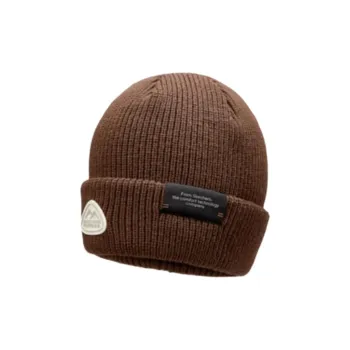Skechers Acrylic, Sheep Wool, Wool Blend Beanies Unisex Dark Red Brown