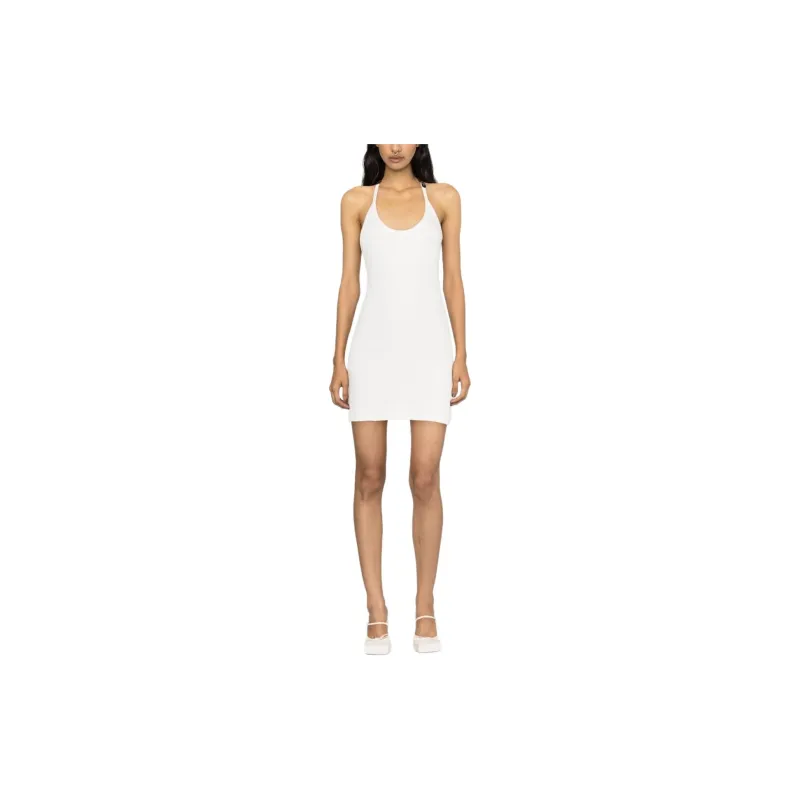 COURREGES Holistic Buckle 90's Ribs Long Dress 'Heritage White'-1