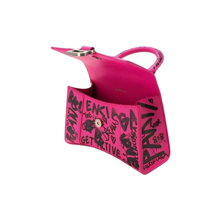 Balenciaga Hourglass Cow Leather Hourglass Bag Handbag Shoulder Bag Crossbody Bag Extra Small Women's Pink-2