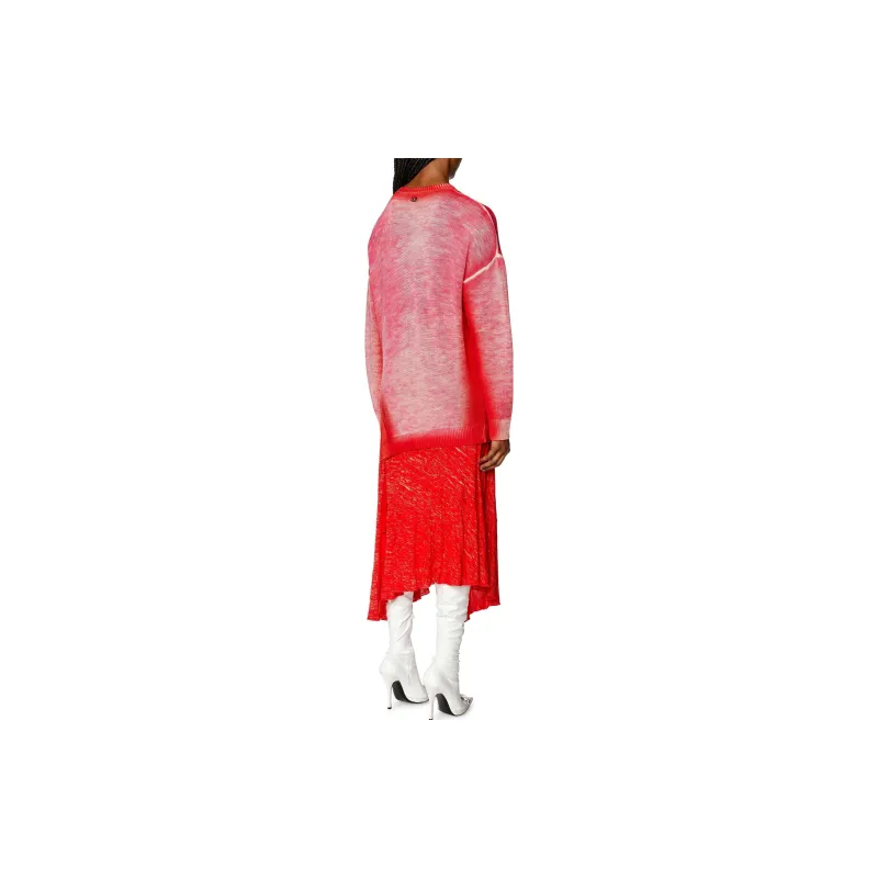 DIESEL Long Sleeved Dresses Women's Red-2
