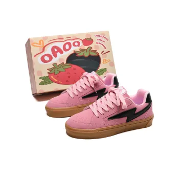 OAOQ Low Top Skateboard Shoes Unisex Pastel Pink