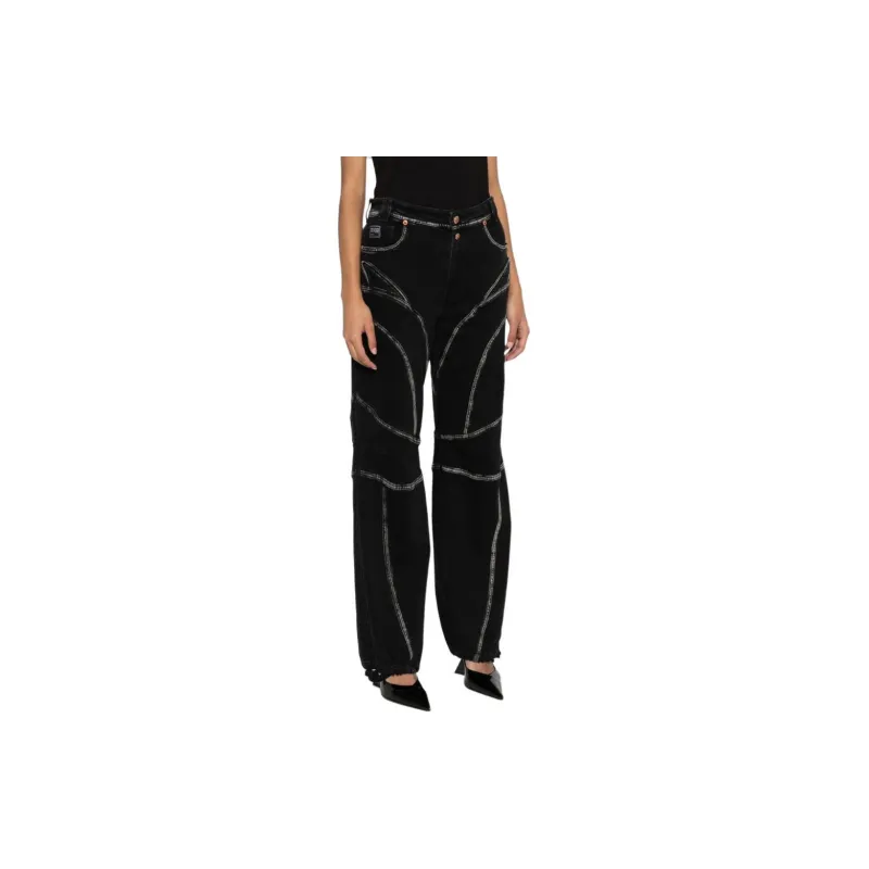 VERSACE JEANS COUTURE Piece Number Logo Patch Straight Leg Jeans-3