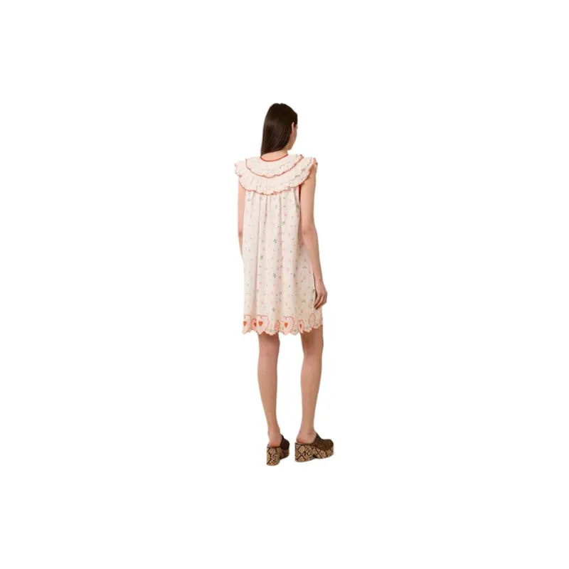 MANOUSH Sainte Valentine Babydoll Dress Sleeveless Dress Women's Pink-3