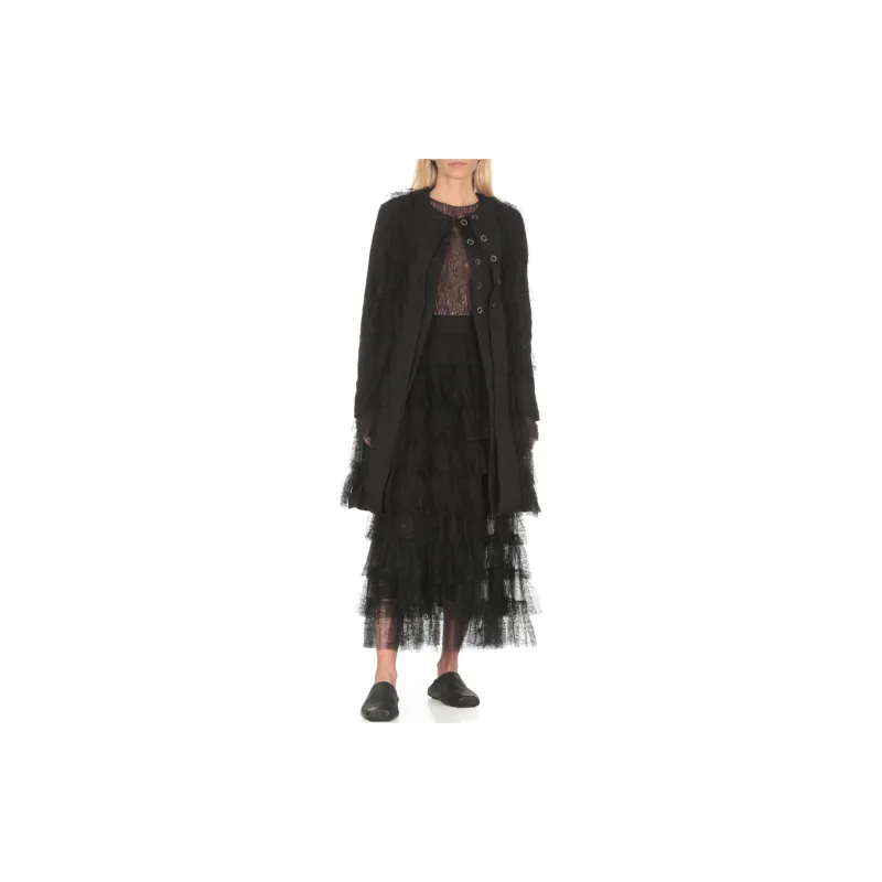 UMA WANG Ruffled Lace Skirt-3