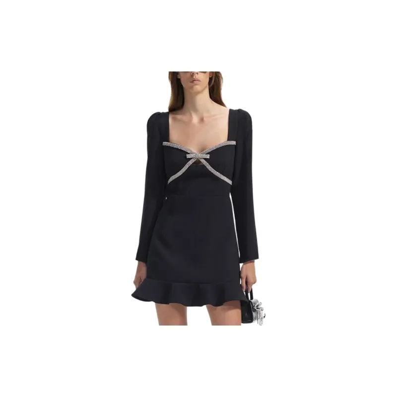 Self portrait Bow detail Mini Dress-1