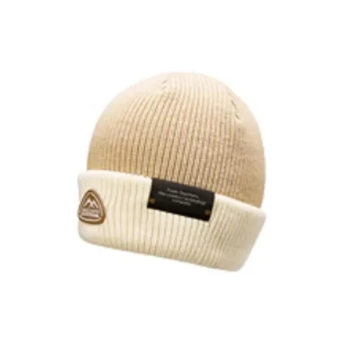 Skechers Acrylic Sheep Wool Wool Blend Beanies Unisex Cream White