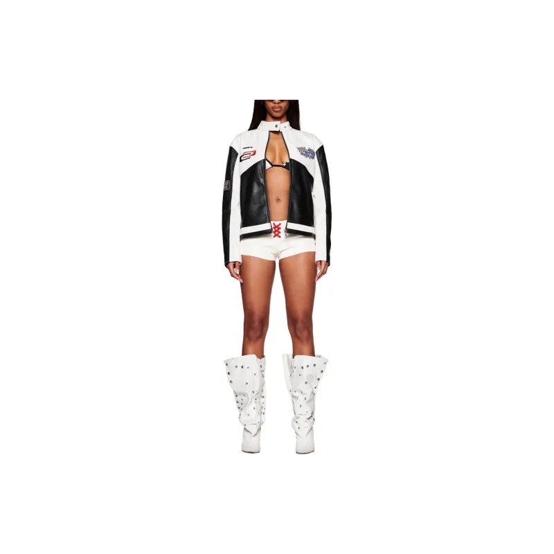 I.AM.GIA ROXY JACKET Leather Jacket Women's White/White-2
