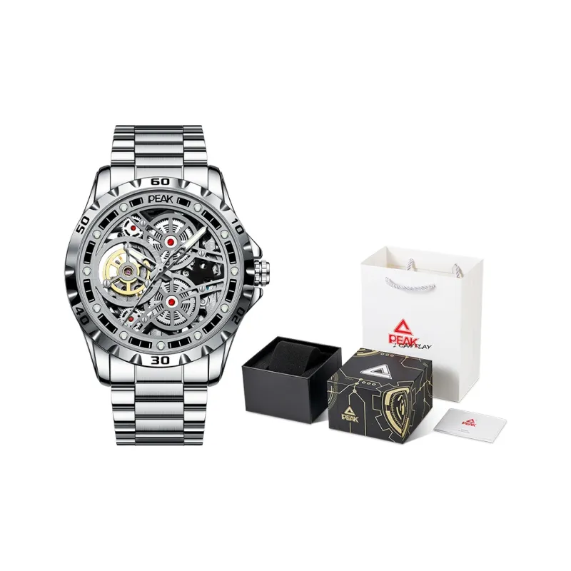 PEAK Pioneer Collection Gift Box Set Automatic Mechanical Movement Watch Men's Watches Cut-Out Dial-0