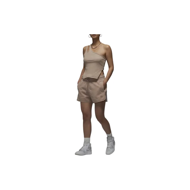 Jordan Flight Fleece Casual Shorts Women's Khaki-3