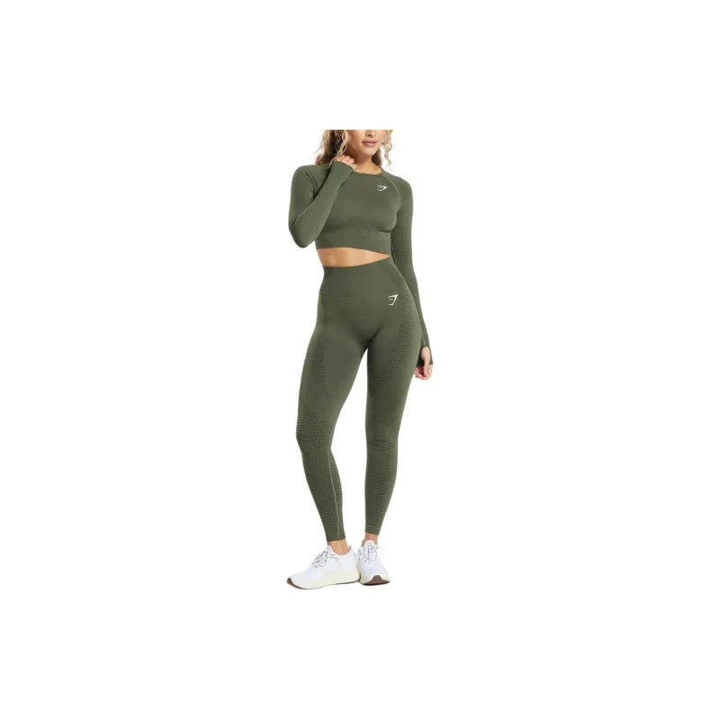 GYMSHARK VITAL Sports Pants Women's Basic Green-3