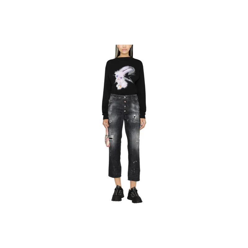 DSQUARED 2 Paint Splatter Effect Distressed Jeans-1
