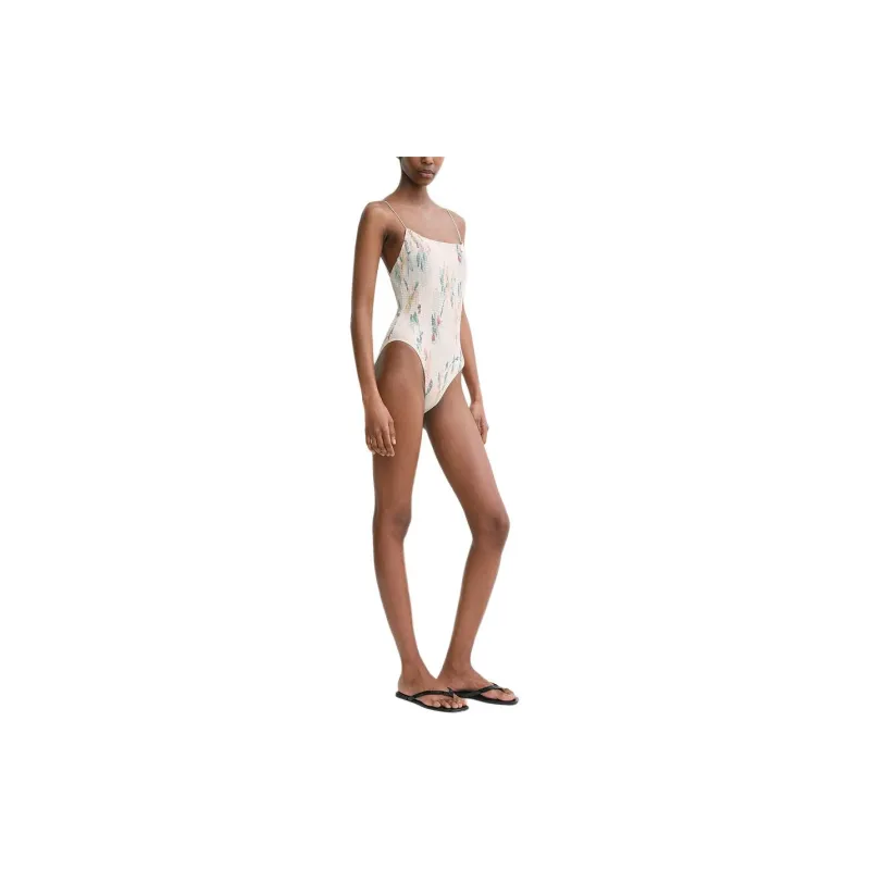 TOTEME Floral print Smocked Swimsuit-3