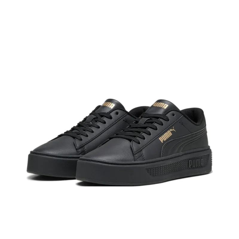 PUMA Smash Platform Cushioning, Wear Resistant Low Top Skateboard Shoes Women's Black-2
