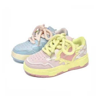 WJA Anti Slip Wear Resistant Lightweight Breathable Low Top Skateboard Shoes Women's Mismatched