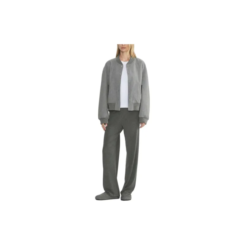 ARITZIA The Group By Babaton Translation Bomber Jackets Coats Women's Heather Light Grey/Heather Light Gray-3