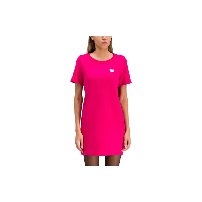 LOVE MOSCHINO Short Sleeved Dresses Women's Pink-2