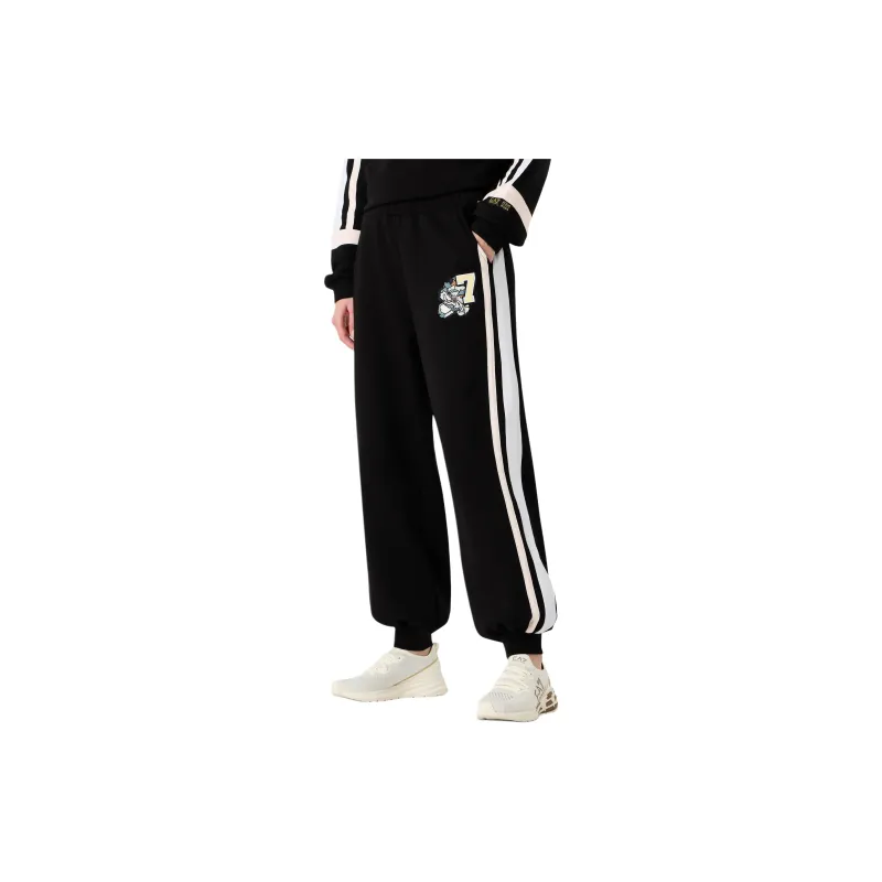 EMPORIO ARMANI EA7 SS24 Sports Pants Women's Black-3