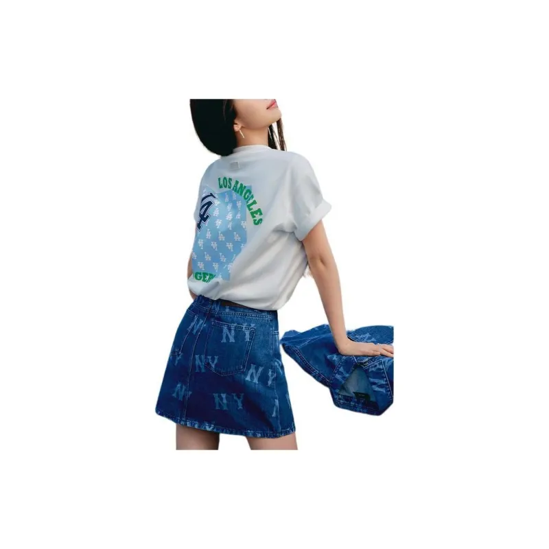 MLB Denim Short Skirts Women's Indigo-2