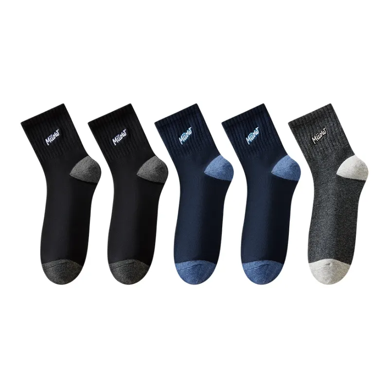 MIIOW Mid Calf Socks Men's 5 Pack-34