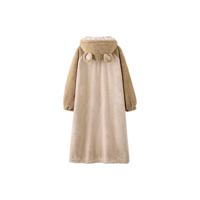 MIOJUER Pajama Robe Women's Khaki-1