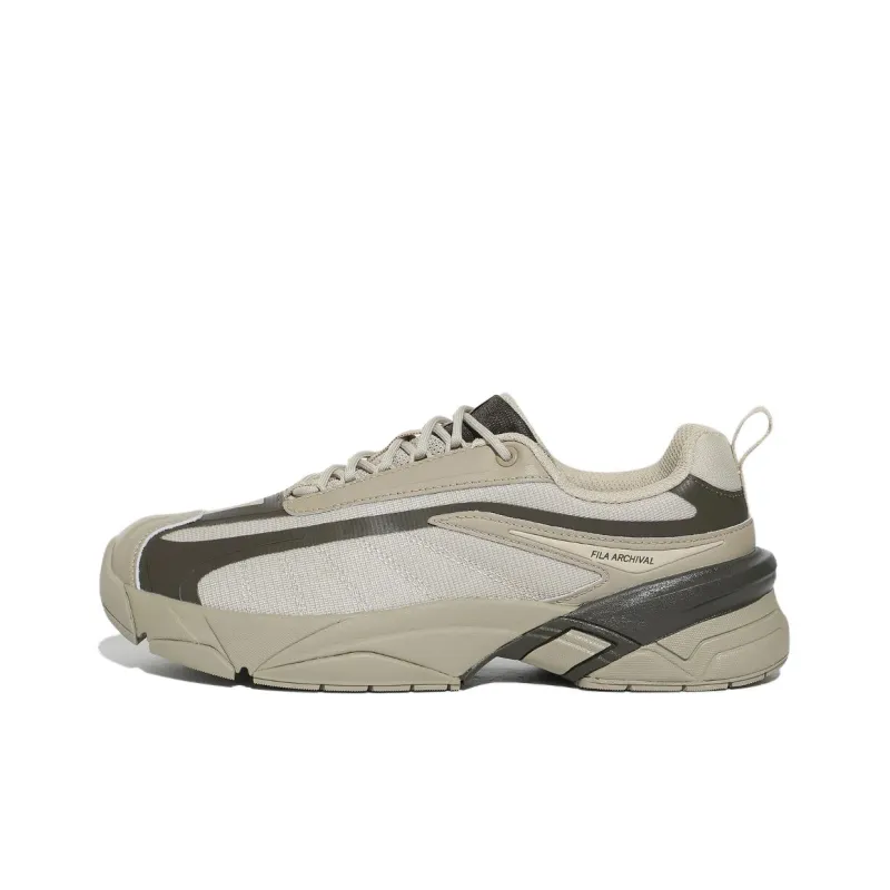 FILA REPLICA Anti Slip Wear Resistant Low Top Casual Shoes Unisex Beige-0