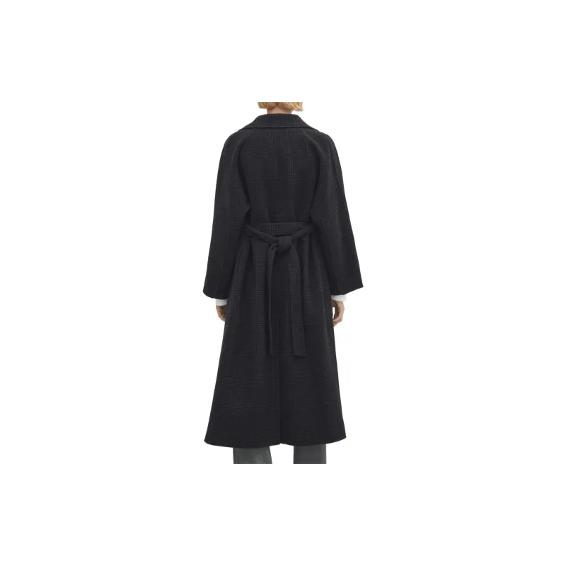 Massimo Dutti Coats Women's Pitch Black Gray-5