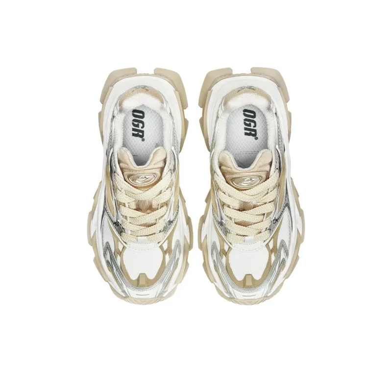 OGR Chunky Sneakers Unisex Low Top Ecru-2
